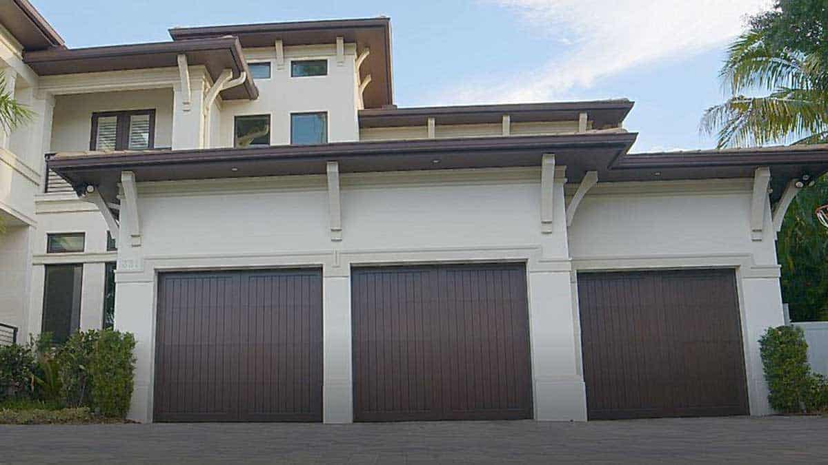 3 car garage door on large home